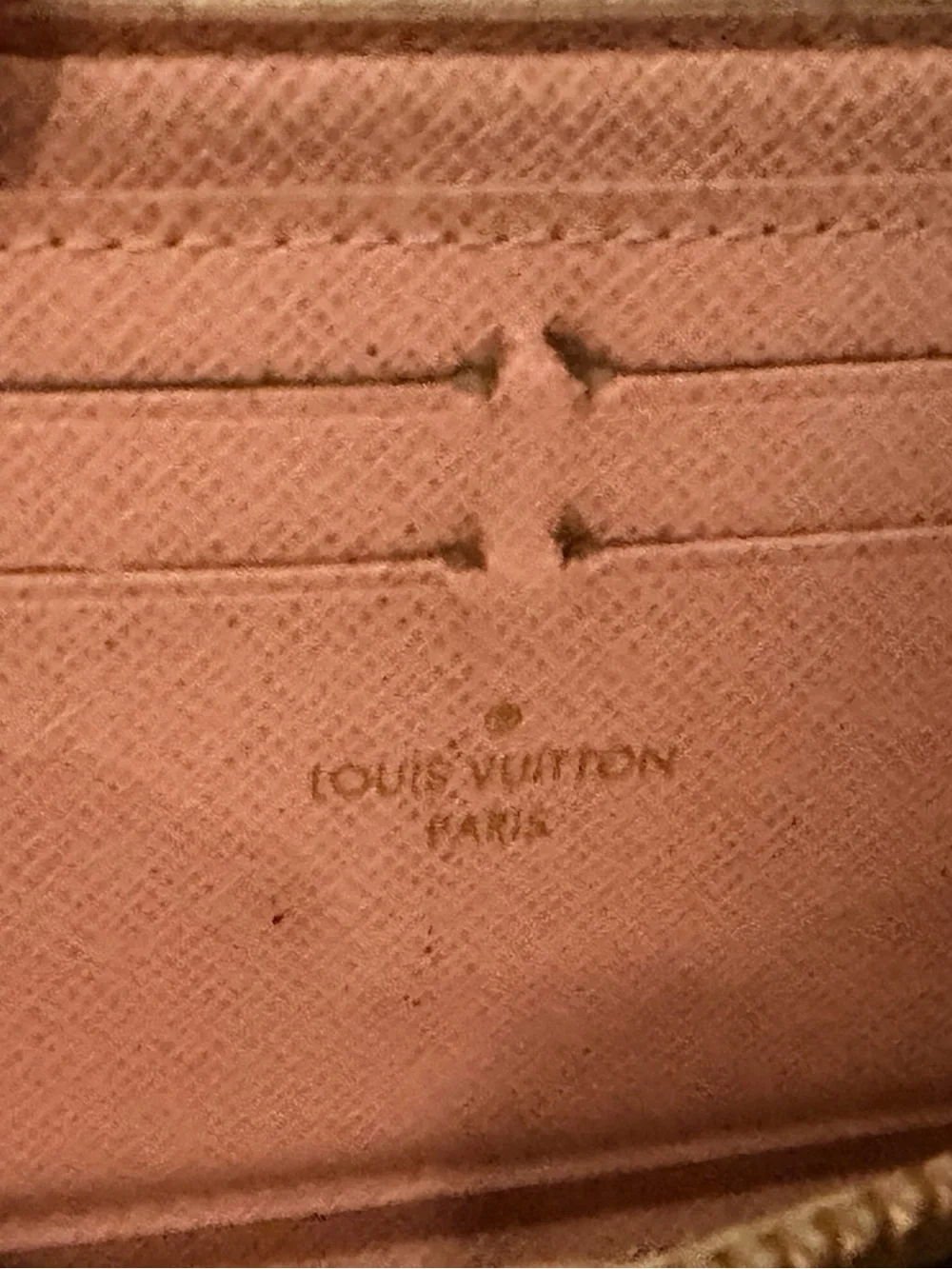 Authentic Louis Vuitton Damier Azur Zippy Wallet Rose Ballerine